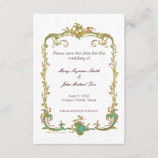 Peacock Wedding Save the Date Invitation