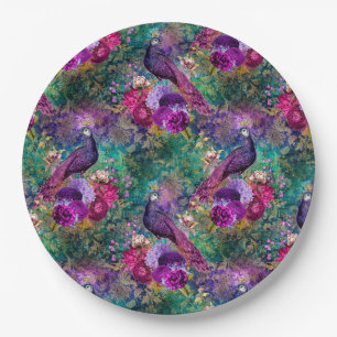 Peacock Wedding Supplies Paper Plates