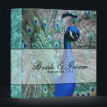 Peacock Wedding Theme 1 (Aqua) Binder<br><div class="desc">This wedding collections features a photo of a gorgeous peacock. Celebrate your wedding in gorgeous blues,  greens,  aquas,  and silvers. Items in this collection feature a silky-textured background,  elegant scripts,  and all products are fully customizable.</div>