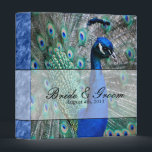 Peacock Wedding Theme 1 (Blue) Binder<br><div class="desc">This wedding collections features a photo of a gorgeous peacock. Celebrate your wedding in gorgeous blues,  greens,  aquas,  and silvers. Items in this collection feature a silky-textured background,  elegant scripts,  and all products are fully customizable.</div>