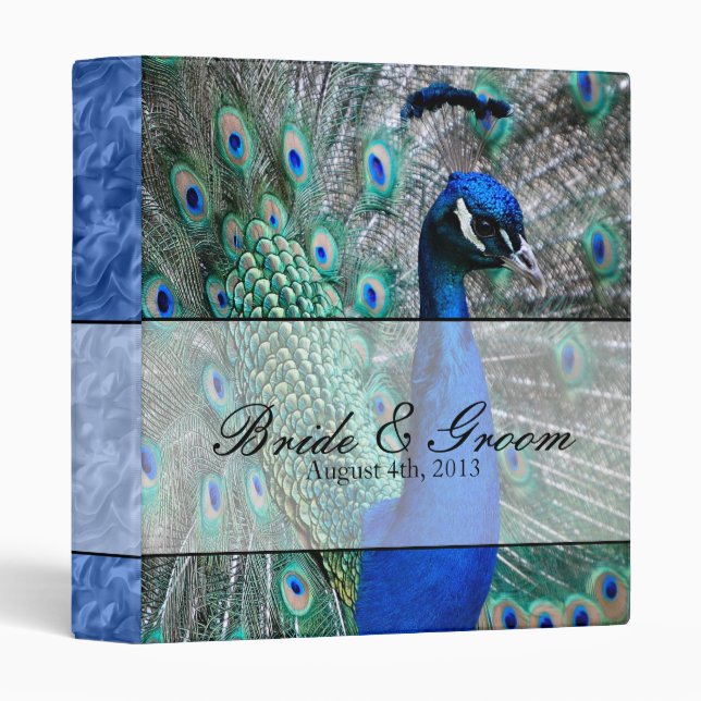 Peacock Wedding Theme 1 (Blue) Binder (Front/Spine)