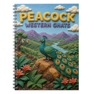Peacock Western Ghats Modern KlayKoo Notebook