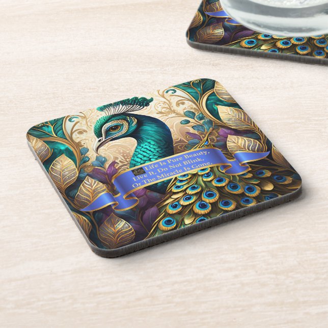 Peacock Wonder Coasters (Left Side)