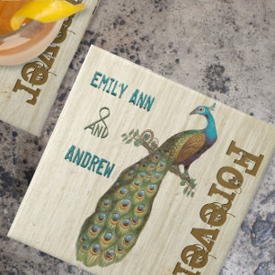 Peacock Wood Grain Forever Anniversary Tile