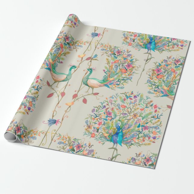 Peacock  Wrapping Paper   (Unrolled)