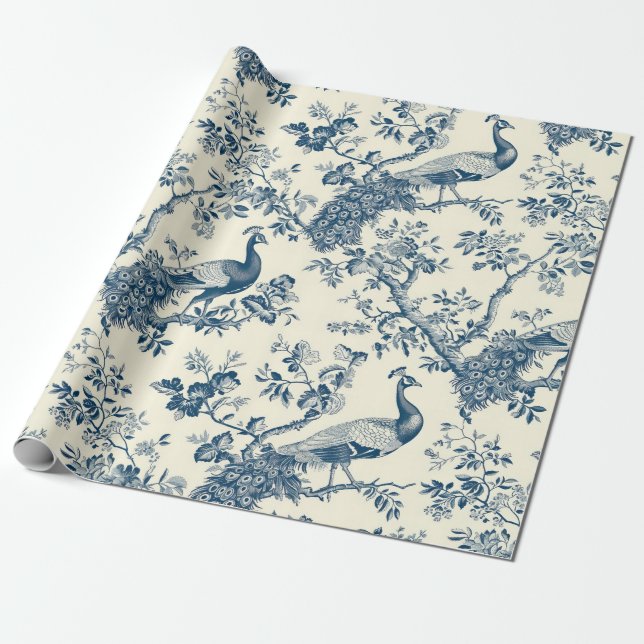 Peacock Wrapping Paper (Unrolled)