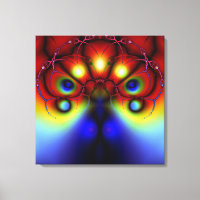 Peacocking From the Shadows Wrapped Canvas