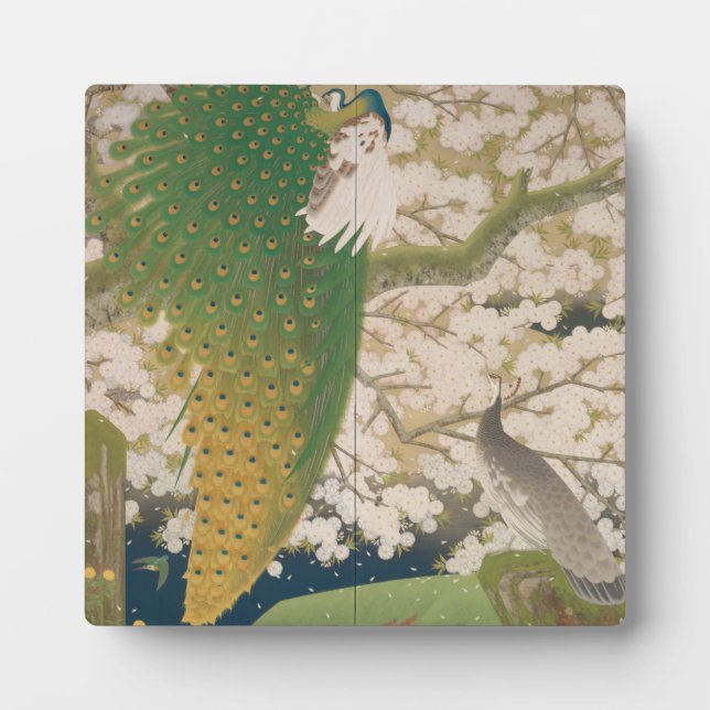 Peacocks and Cherry Tree (1925) Plaque (Front)