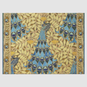 Peacocks Birds Rowan Trees Art Nouveau Tissue Paper
