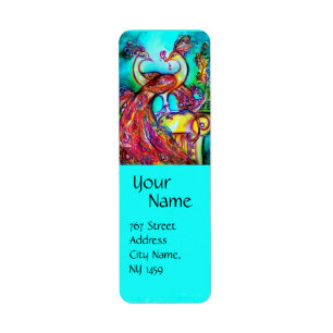 PEACOCKS EN AMOUREUX Rouge Bleu Turquoise Mariage