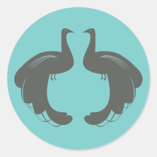 PEACOCKS en Stickers Gris