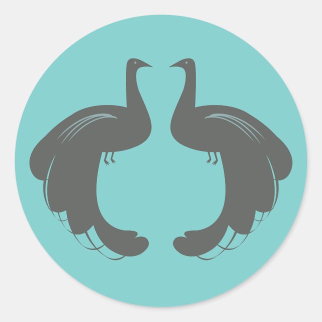 PEACOCKS en Stickers Gris (Devant)