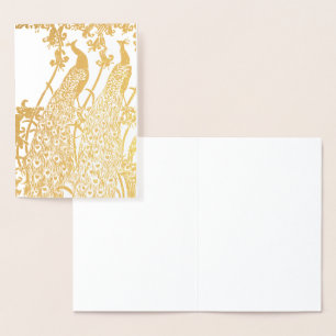 Peacocks Foil Card