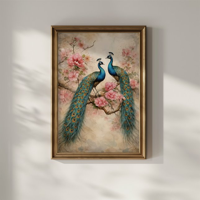 Peacocks in Blossom Poster (Creator Uploaded)