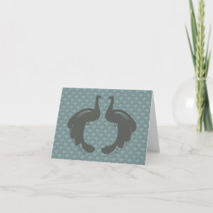 PEACOCKS in GRAY No. 2 Notecard