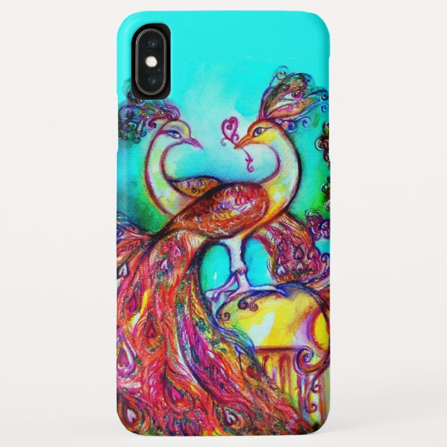 PEACOCKS IN LOVE Case-Mate iPhone CASE (Back)