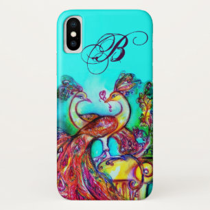 PEACOCKS IN LOVE MONOGRAM Case-Mate iPhone CASE