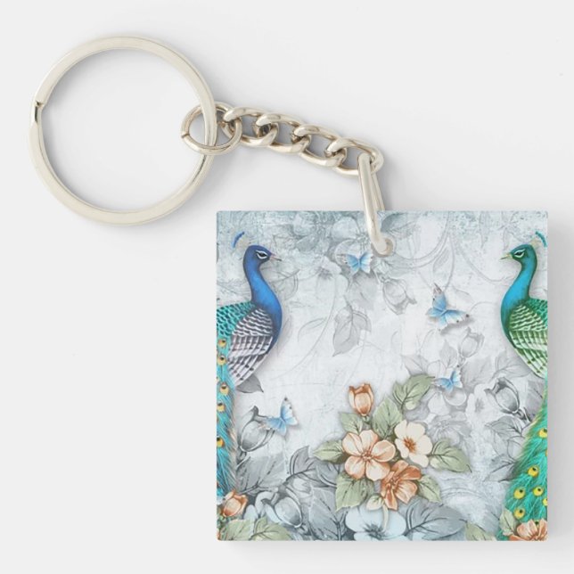 Peacocks Keychain (Front)