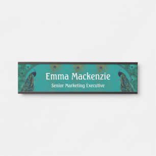 Peacocks Peacock Elegant Unique Office Door Sign