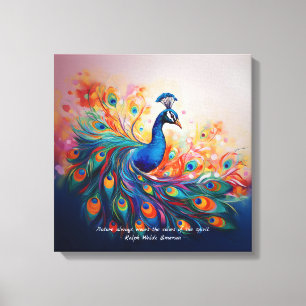 Peacock's Splendour Canvas Print
