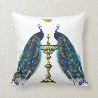 Peacocks Throw Pillow