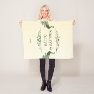 #Peacock'sILoveZazzleShaurya&AaryaFleeceBlanket Fleece Blanket