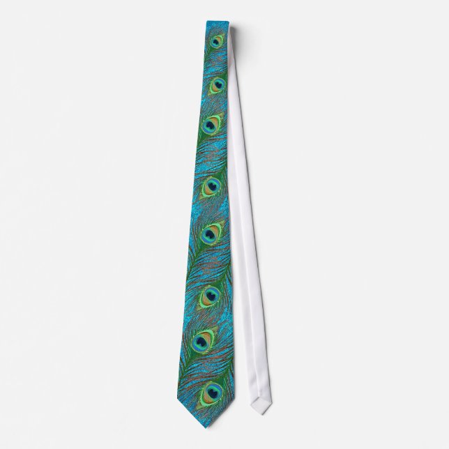 Peafowl feathers elegant grungy ties (Front)