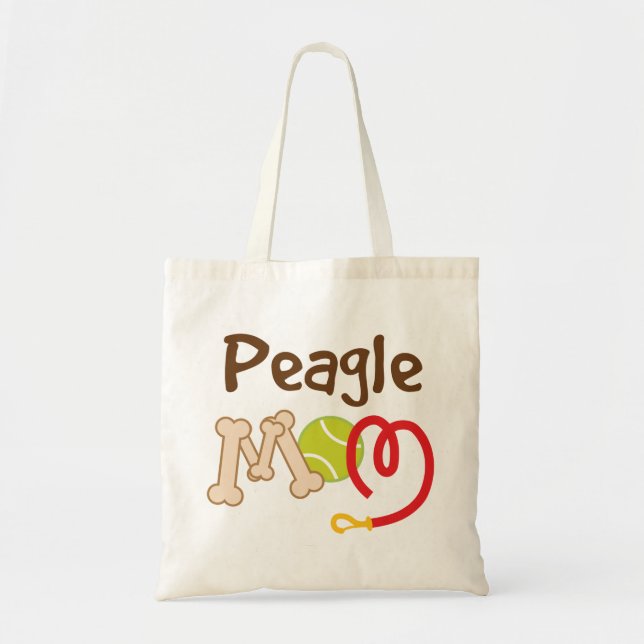 Peagle Dog Breed Mom Gift Tote Bag (Front)