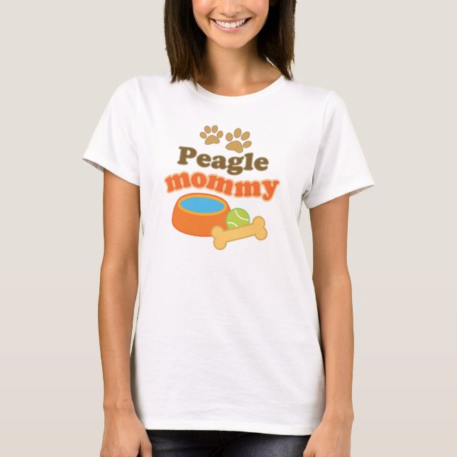 Peagle Mommy Dog Breed Gift T-Shirt (Front)