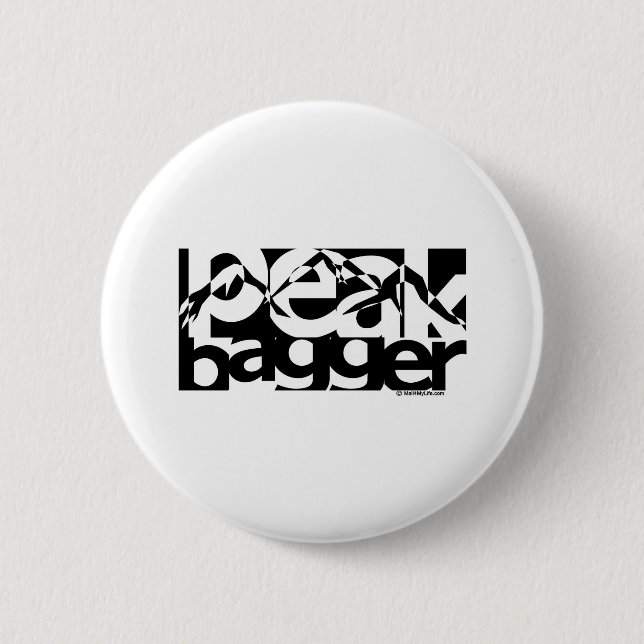 Peak Bagger 2 Inch Round Button (Front)