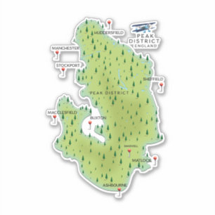 Peak District England Map