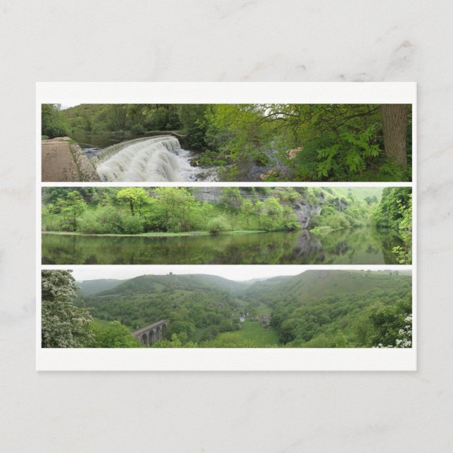 Peak District landscape panoramas Postcard (Front)