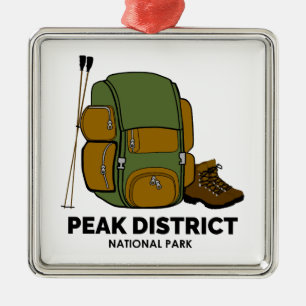 Peak District National Park Backpack Metal Ornament