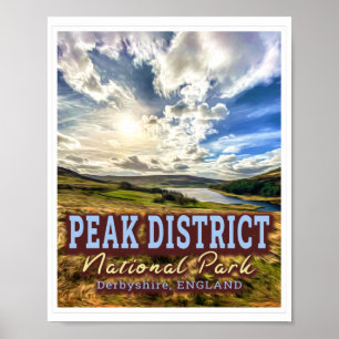 PEAK DISTRICT NATIONAL PARK - DERBYSHIRE ENGLAND POSTER