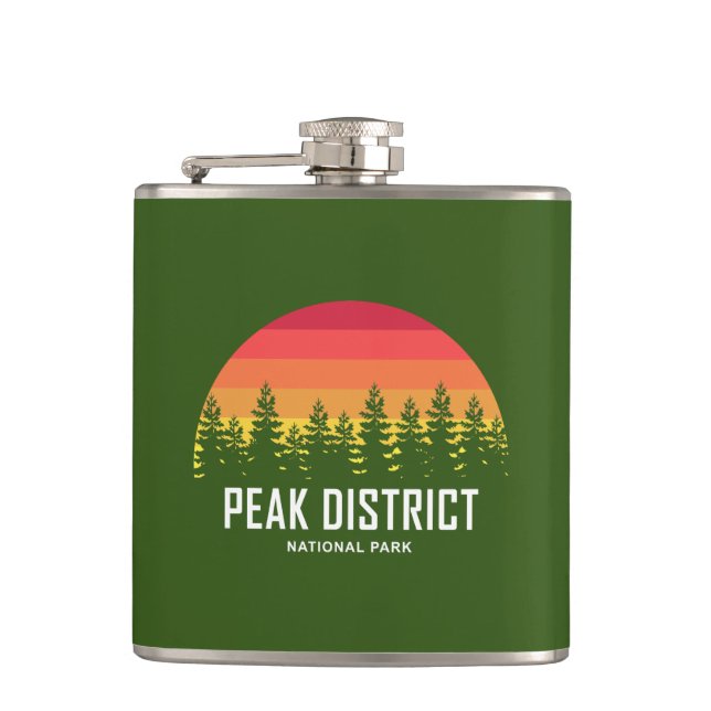 Peak District National Park Hip Flask (Front)
