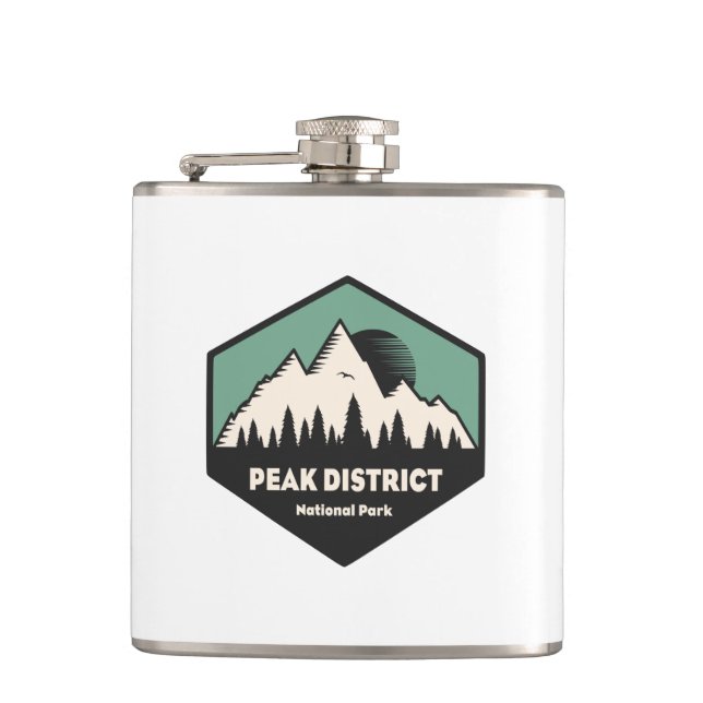 Peak District National Park Hip Flask (Front)
