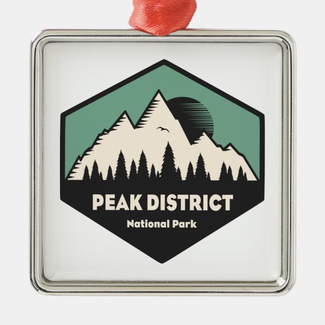 Peak District National Park Metal Ornament (Front)