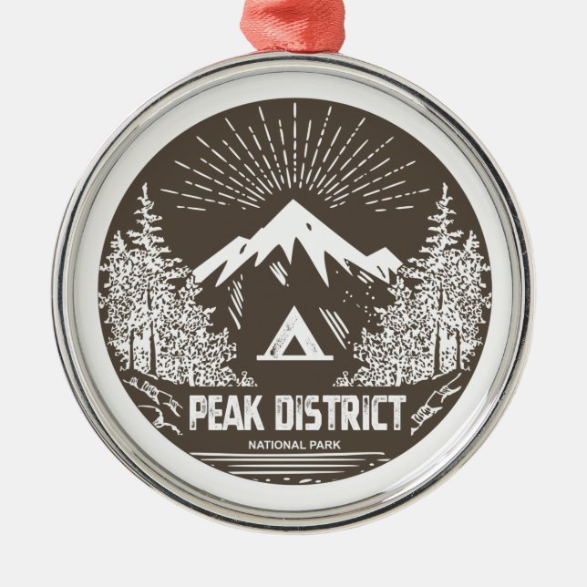 Peak District National Park Metal Ornament (Front)