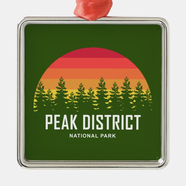 Peak District National Park Metal Ornament (Front)