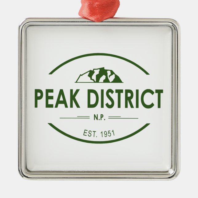 Peak District National Park Metal Ornament (Front)