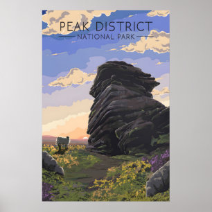 Peak District National Park Travel Poster