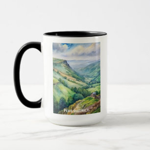 Peak District National Park Watercolor Painting Mug