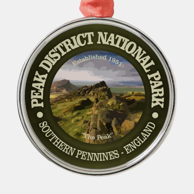 Peak District NP Metal Ornament (Front)