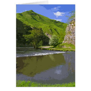 Peak District retro poster-style card