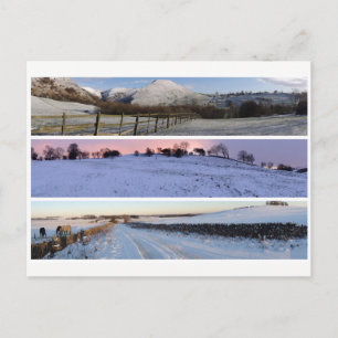 Peak District snow panoramas Postcard