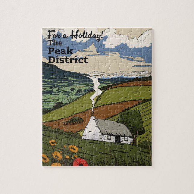 Peak District Travel Poster Jigsaw Puzzle (Vertical)
