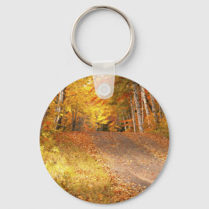 Peak Fall Foliage Season in the U. P. Keychain