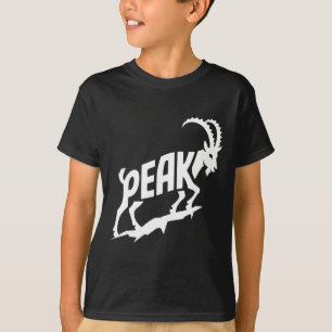 Peak Mountain Goat Word Art – Hiking And Climbing T-Shirt