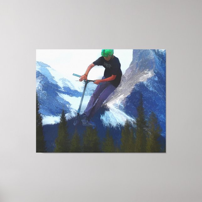 Peak Performance - Scooter Boy  Canvas Print (Front)