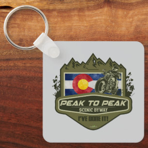 Peak to Peak Scenic Byway Motorcycle 01 Keychain